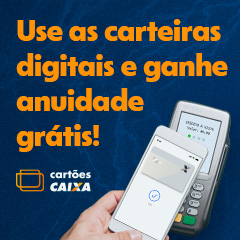 Use as carteiras digitais e ganhe anuidade grátis.